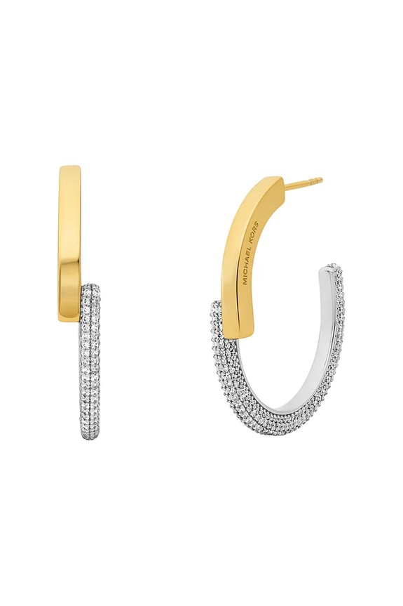 Michael Kors orecchini in argento placcato in oro zircone multicolore MKC1752CZ931