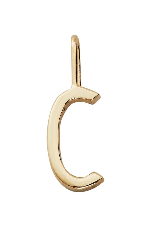 Strieborný pozlátený prívesok Design Letters pozlátené zlatá 90201547C