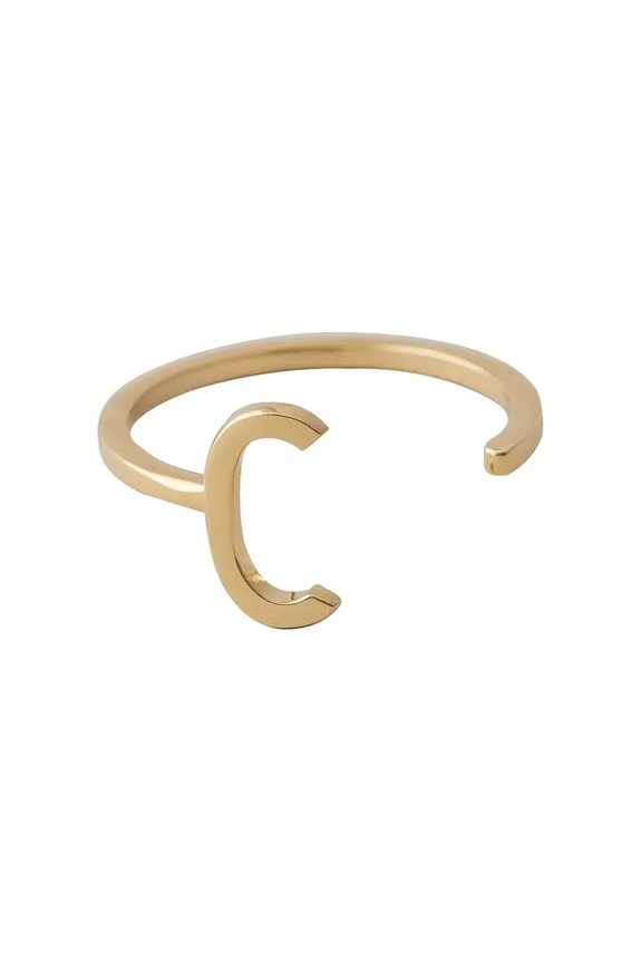 Δαχτυλίδι από επιχρυσωμένο ασήμι Design Letters ασήμι χρυσαφί 90601000C