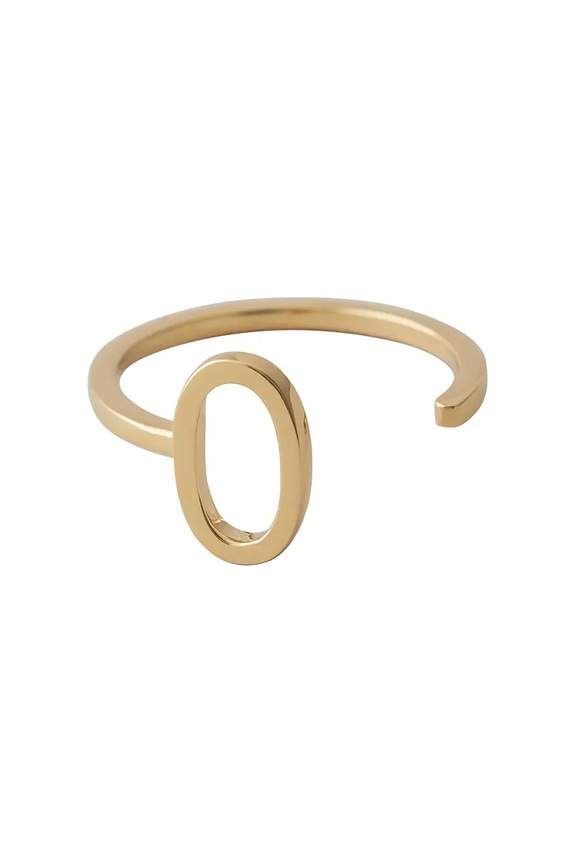 Серебряное кольцо с позолотой Design Letters серебро золотой 90601000O