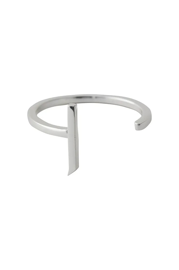 Strieborný pozlátený prsteň Design Letters striebro strieborná 90601001J