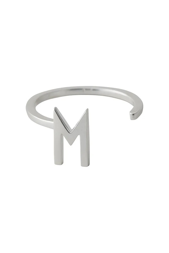 Design Letters inel de argint placat cu aur argint argintiu 90601001M