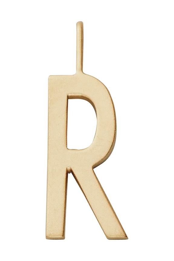 Design Letters pandantiv din argint placat cu aur argint aur 90201544R