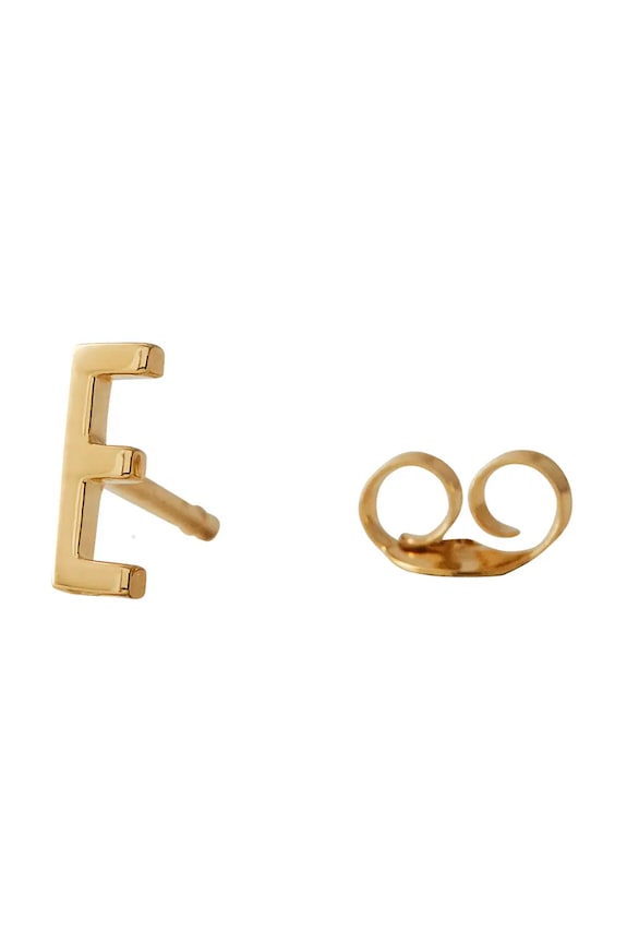 Pozlaćena srebrna naušnica Design Letters srebro zlatna 90401001E
