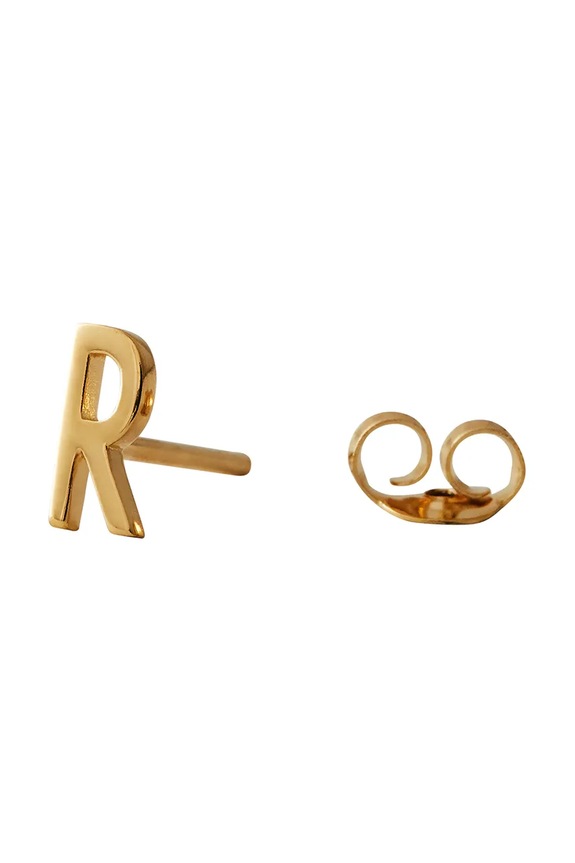 Pozlaćena srebrna naušnica Design Letters srebro zlatna 90401001R