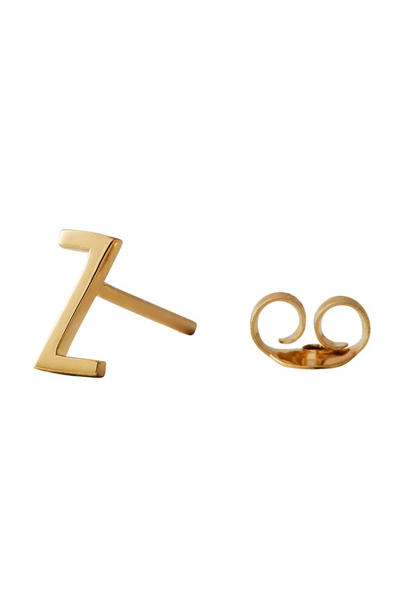 Pozlaćena srebrna naušnica Design Letters srebro zlatna 90401001Z