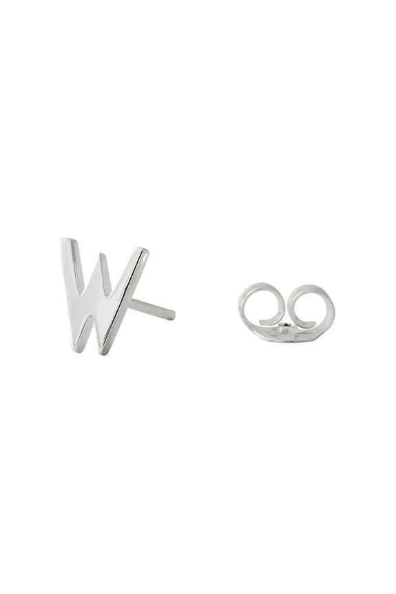 Серебряная серьга Design Letters серебро серебрянный 90401000W