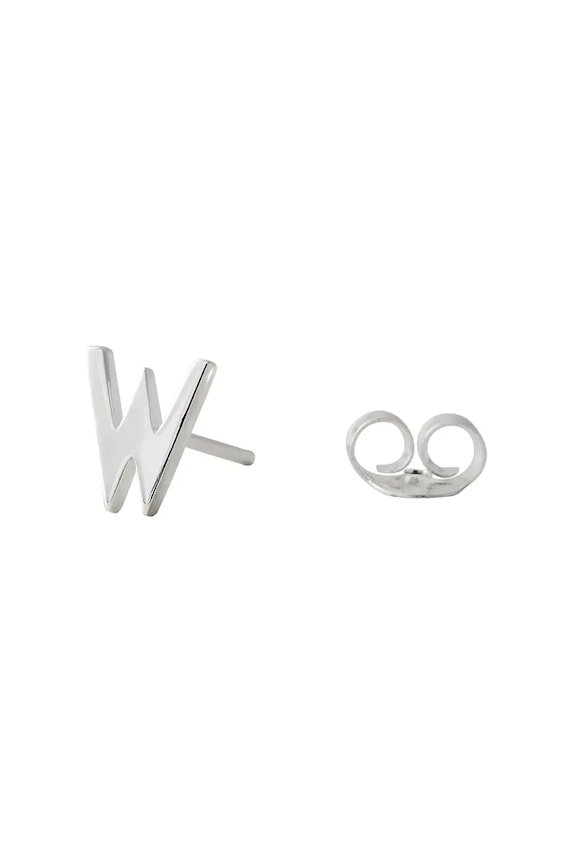 Серебряная серьга Design Letters серебро серебрянный 90401000W
