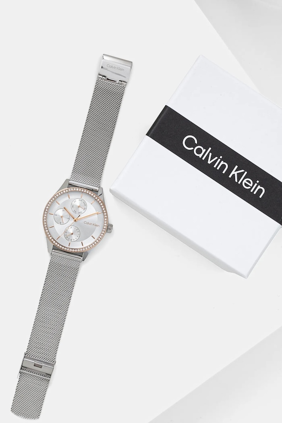 Akcesoria Calvin Klein zegarek 25100010 srebrny