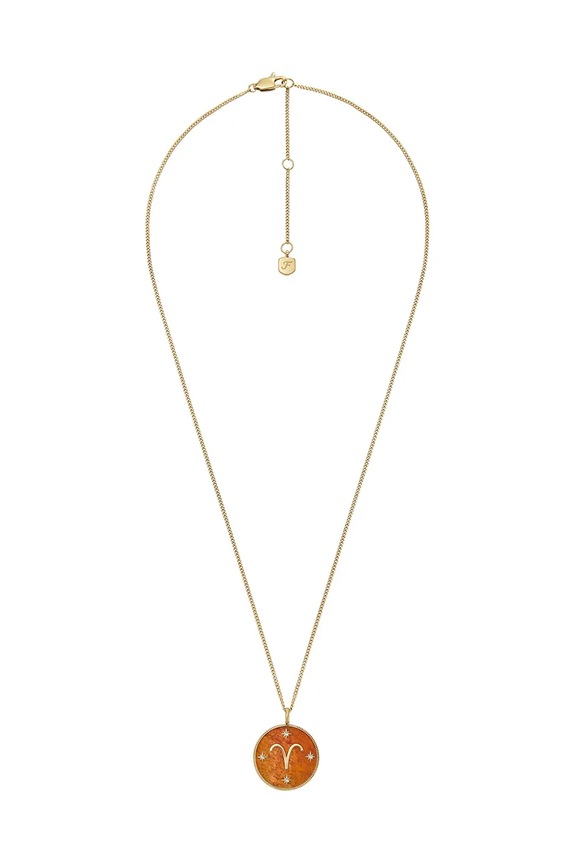Akcesoria Fossil naszyjnik JEWELRY JF04838710 pomarańczowy