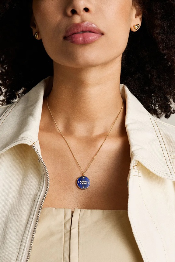 Κολιέ Fossil JEWELRY JF04849710 μπλε