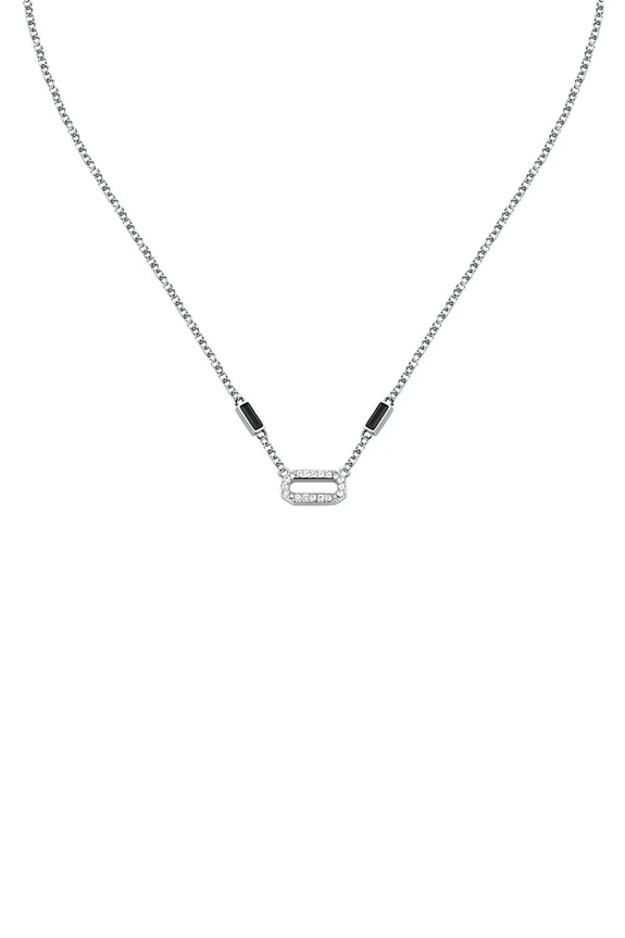 Karl Lagerfeld colier zirconiu cubic argintiu KLAYC11