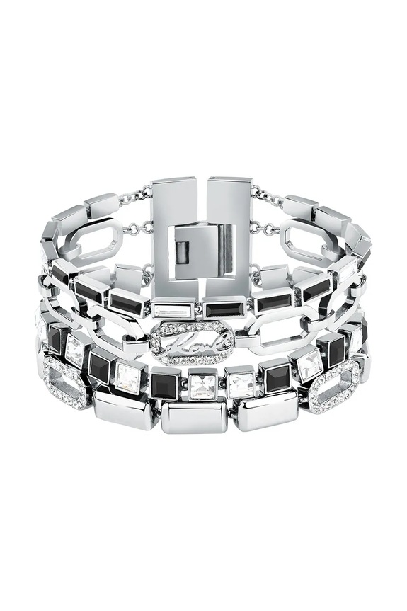 Karl Lagerfeld bransoletka cyrkonia srebrny KLAYC16