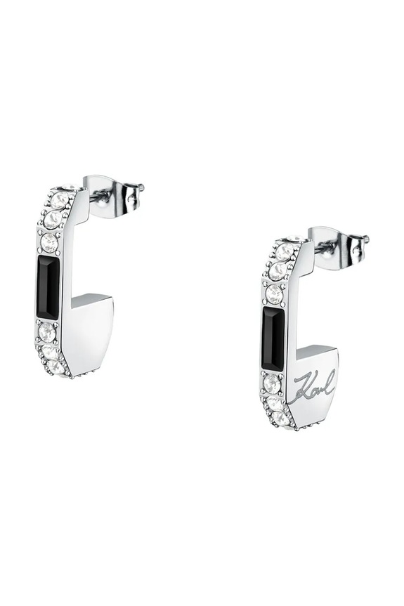 Karl Lagerfeld kolczyki cyrkonia srebrny KLAYC42