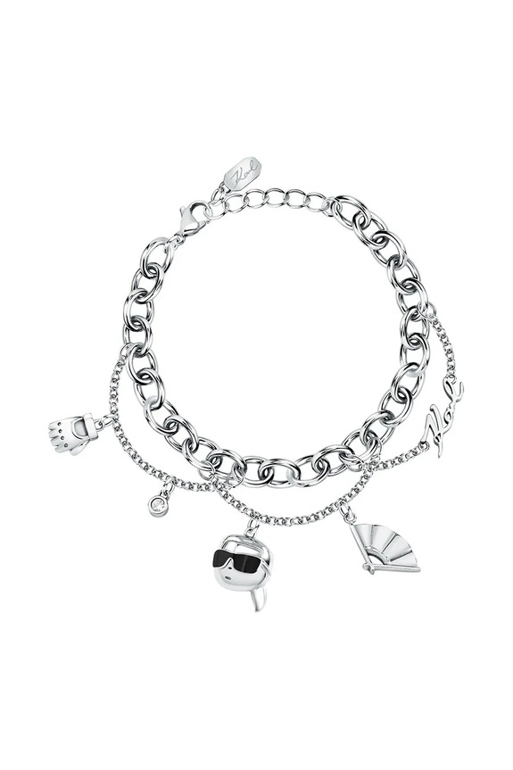 Karl Lagerfeld bratara zirconiu cubic argintiu KLAYD12