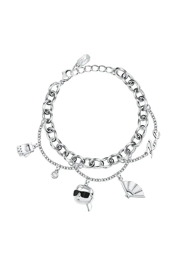 Karl Lagerfeld bratara zirconiu cubic argintiu KLAYD12