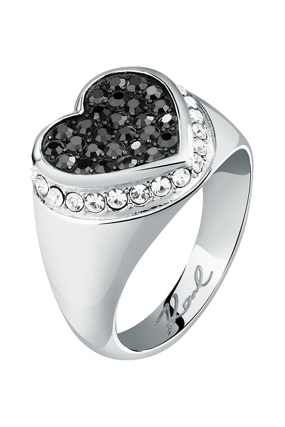 Karl Lagerfeld inel zirconiu cubic argintiu KLAYD27