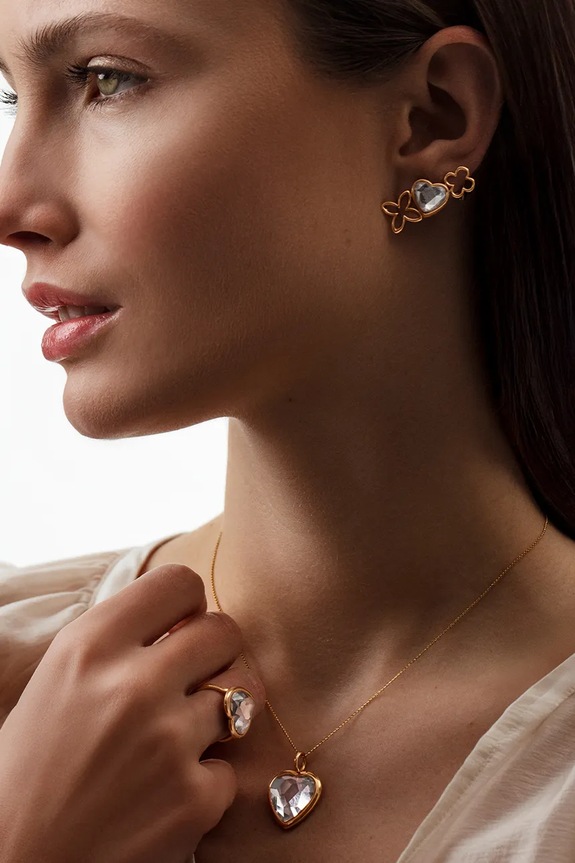Pozlátené náušnice Lilou 231/30/KOL/KR/NO1/PO zlatá AA00