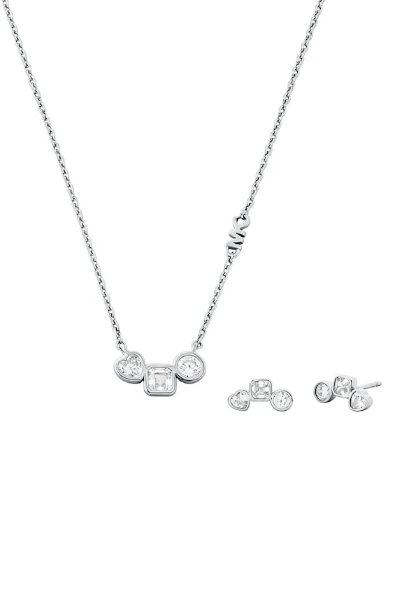 Srebrna ogrlica i naušnice Michael Kors srebro srebrna MKC1767SET