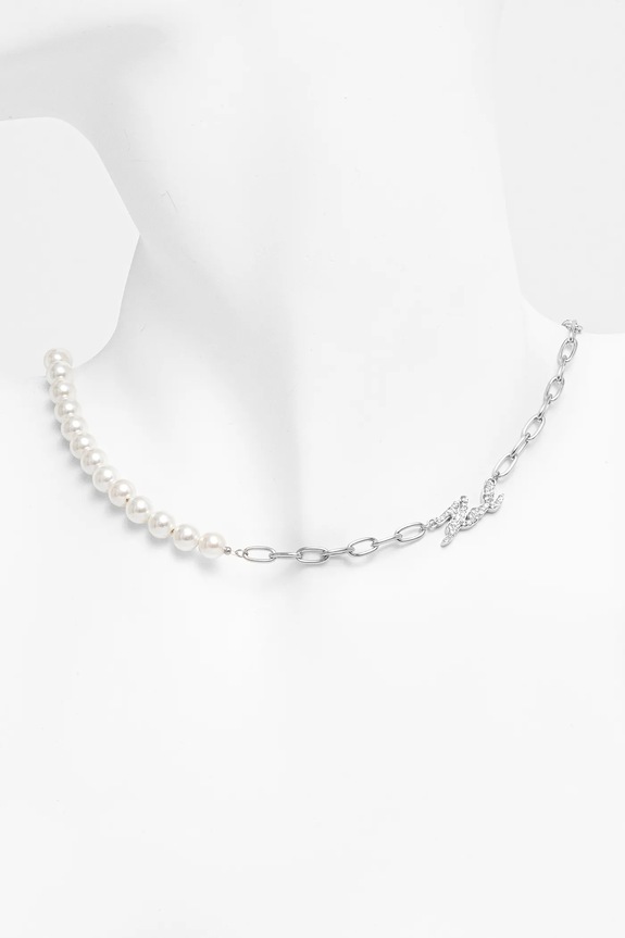 Accesorii Karl Lagerfeld colier KLAYR03 argintiu