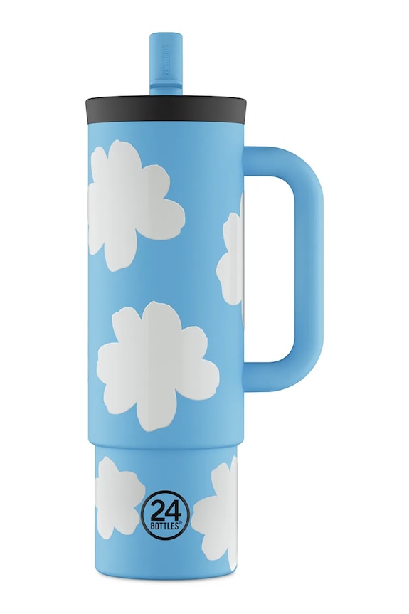 Termo hrnček 24bottles Straw 800ml Blue modrá Straw.800.Blue