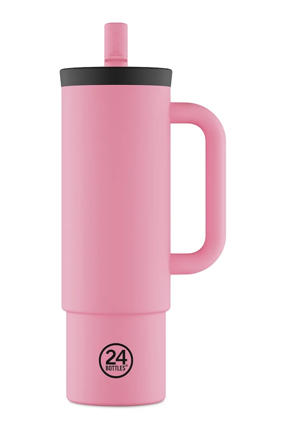 24bottles cană termică Straw 800ml Flamingo roz Straw.800.Flamingo