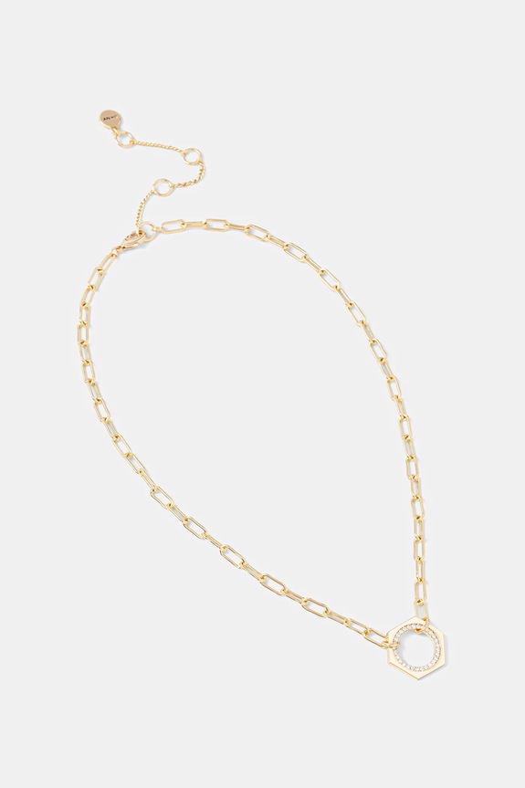 Dkny naszyjnik cyrkonia złoty 04N00339