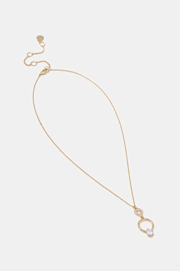 Ogrlica Dkny cirkonij zlatna 04N00341