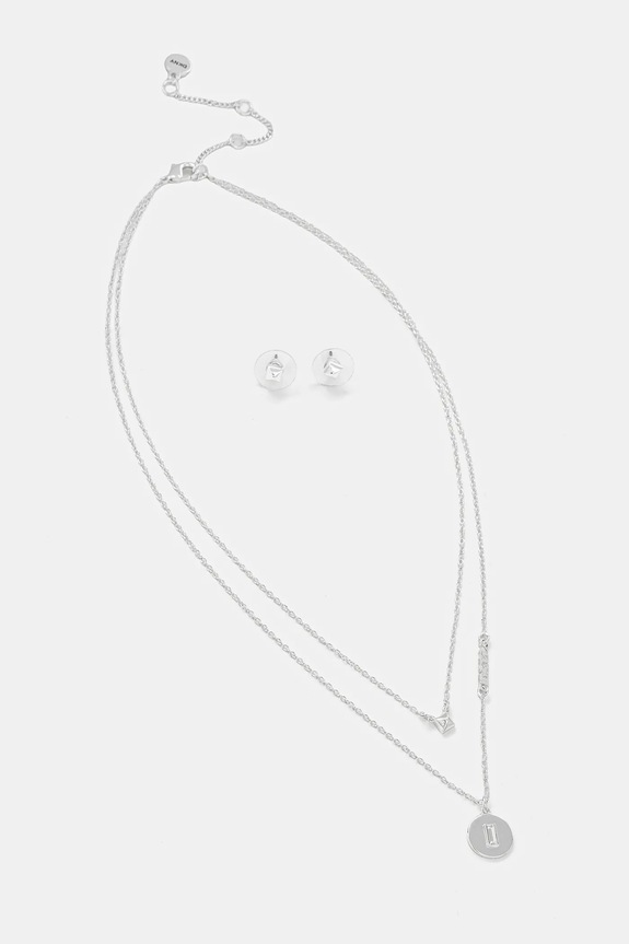 Dkny naszyjnik i kolczyki Gift Box srebrny 04S00104
