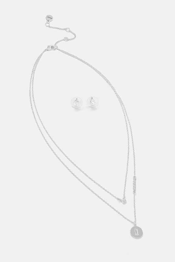 Dkny naszyjnik i kolczyki Gift Box srebrny 04S00104