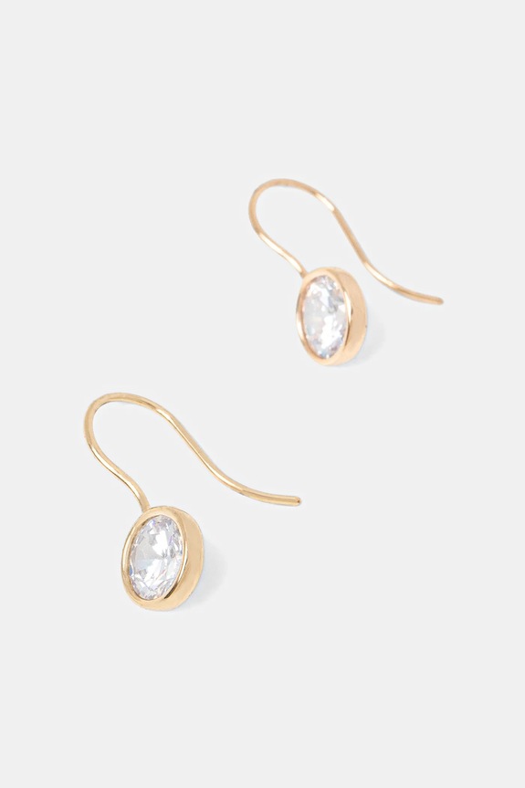 Naušnice Lauren Ralph Lauren cirkonij zlatna 14G01344