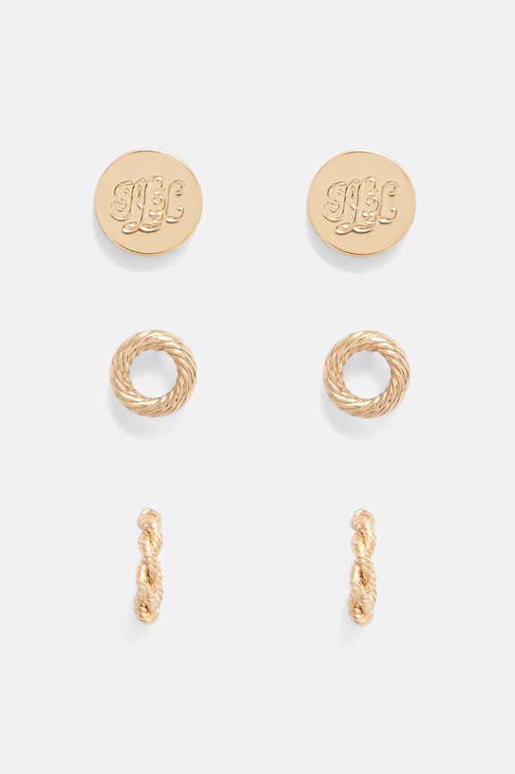 Lauren Ralph Lauren kolczyki 3-pack 3-pack złoty 14G01352