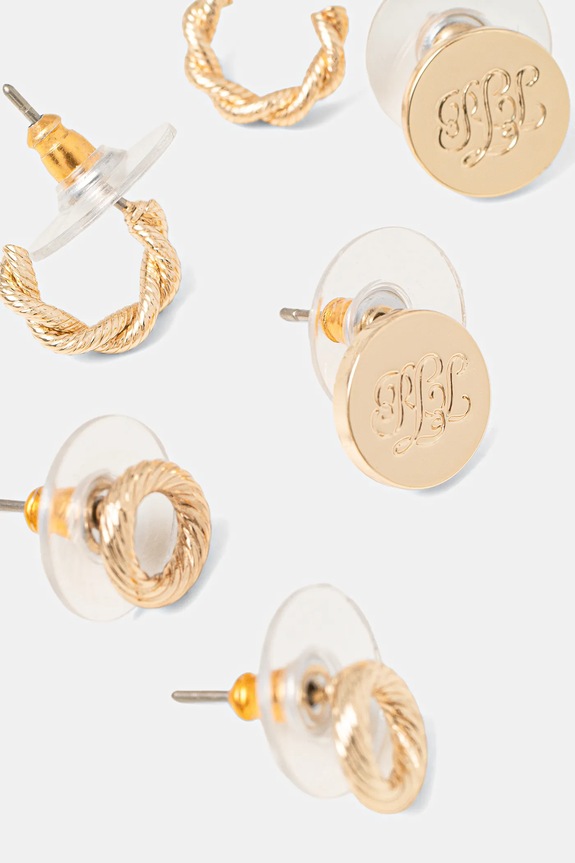 Lauren Ralph Lauren kolczyki 3-pack 14G01352 złoty AW25
