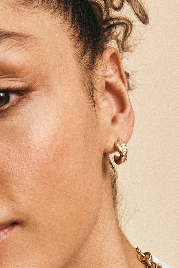 Pozlátené náušnice EDBLAD Andorra zlatá 126043