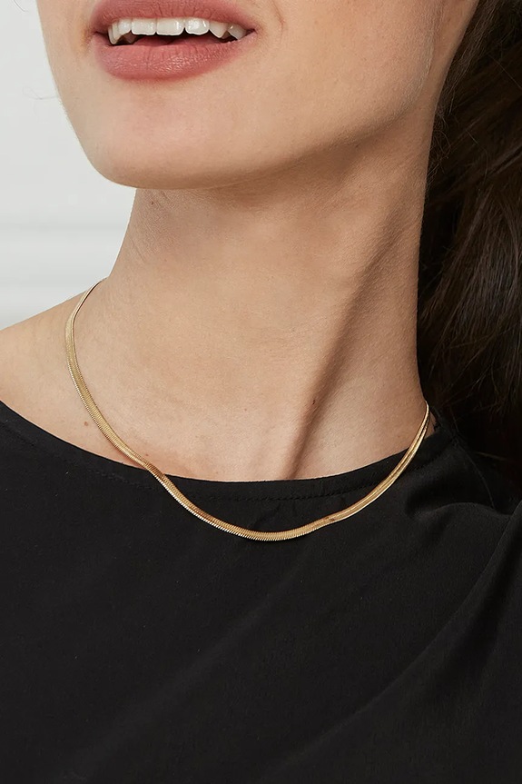 Ogrlica EDBLAD Herringbone 111963 zlatna