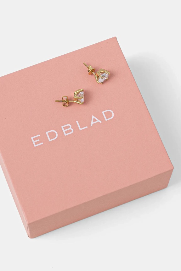 Accesorii EDBLAD cercei placați cu aur Crown 126872 aur