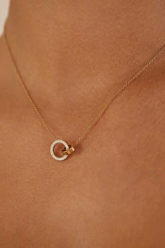 Ogrlica EDBLAD Eternal Orbit 120176 zlatna