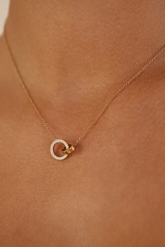 Ogrlica EDBLAD Eternal Orbit 120176 zlatna