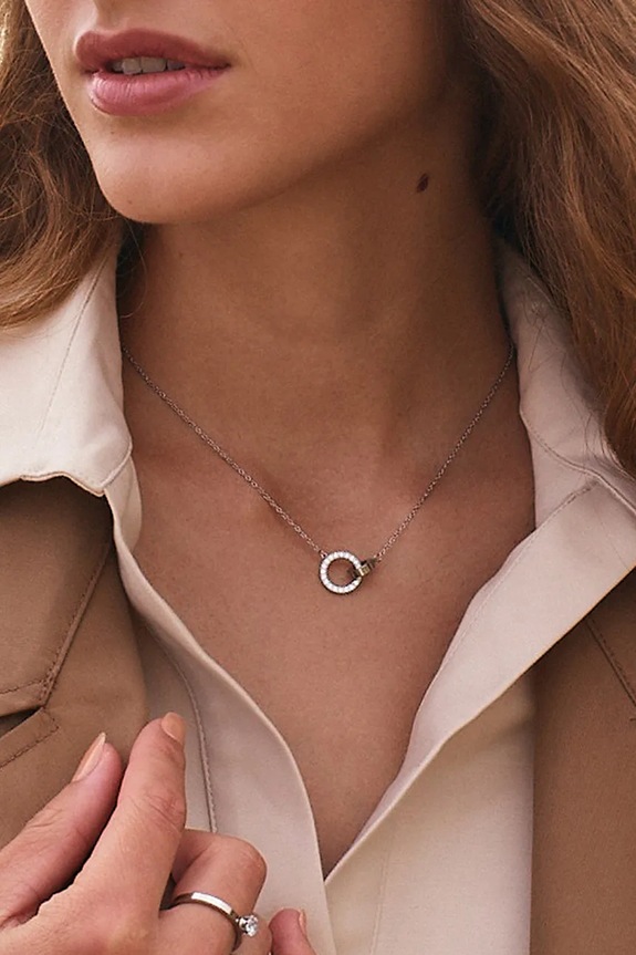 Ogrlica EDBLAD Eternal Orbit 120177 srebrna