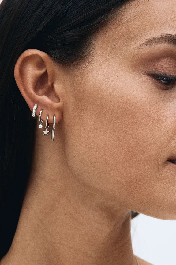 Náušnice EDBLAD Peak One 130612 strieborná