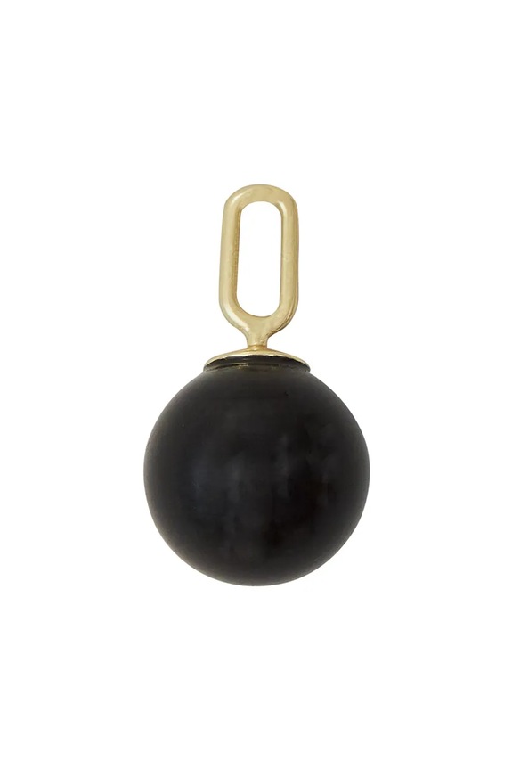Design Letters zawieszka ze srebra pokrytego złotem kamień naturalny złoty 90302021BLACKAGATE