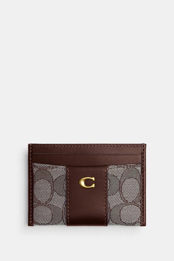Coach card holder all-over print brown CCD04
