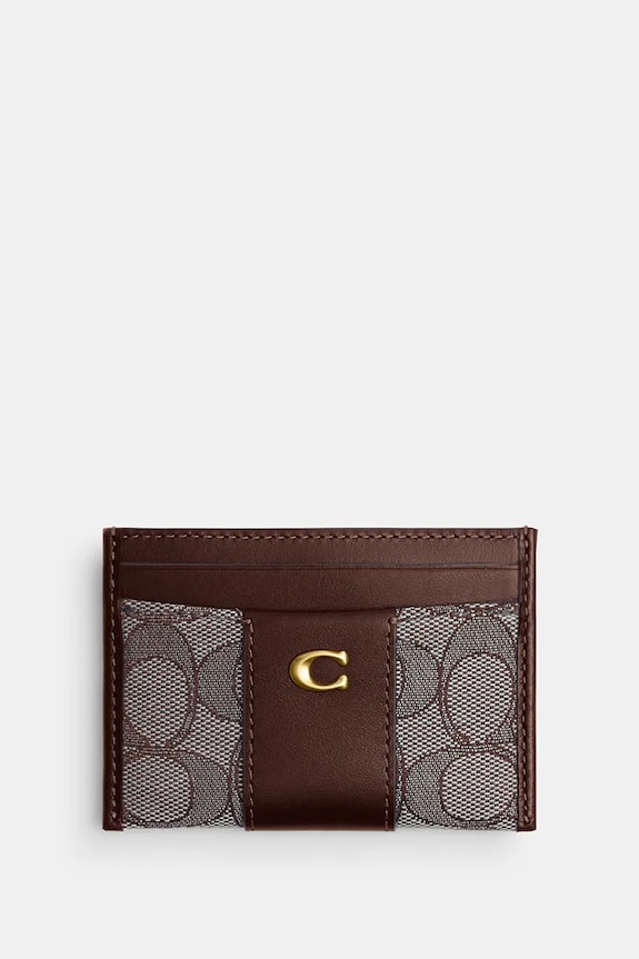 Coach card holder all-over print brown CCD04
