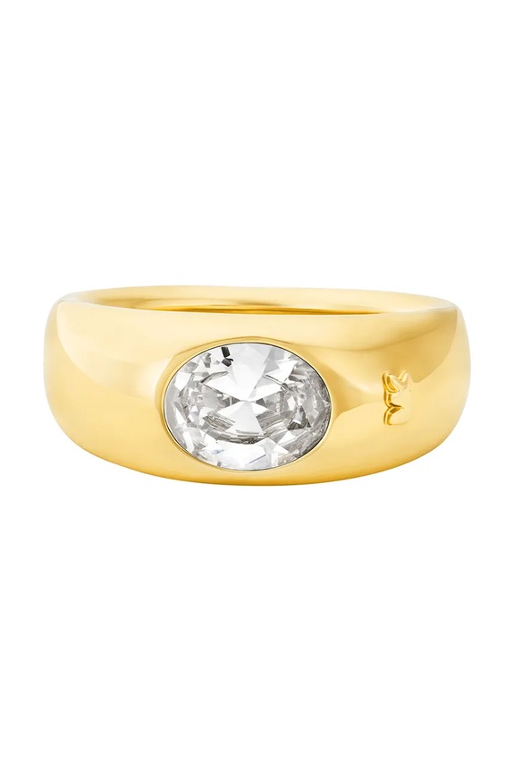 Michael Kors pierścionek cyrkonia złoty MKJ8482710