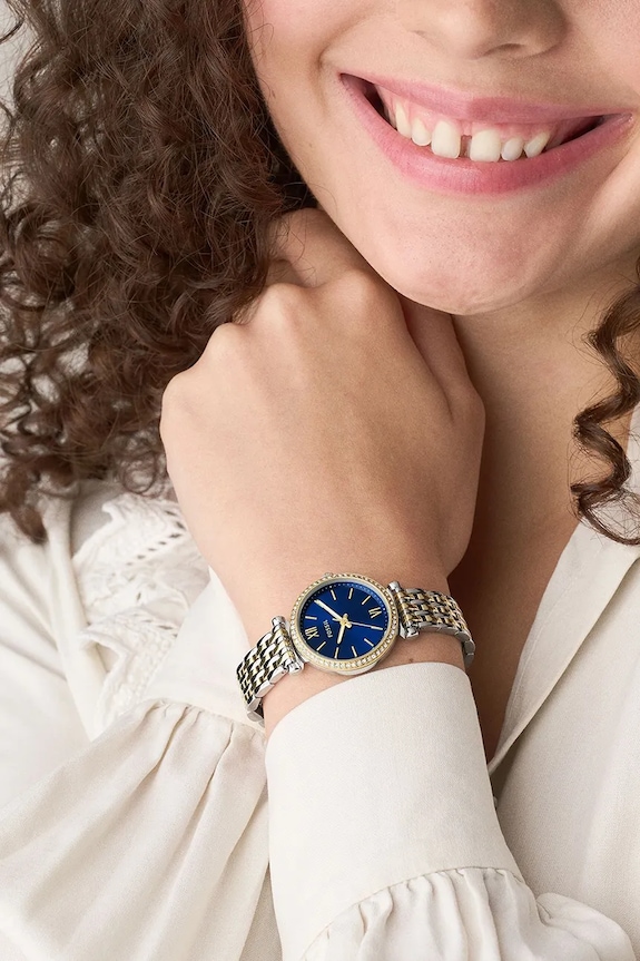Fossil zegarek srebrny ES5438