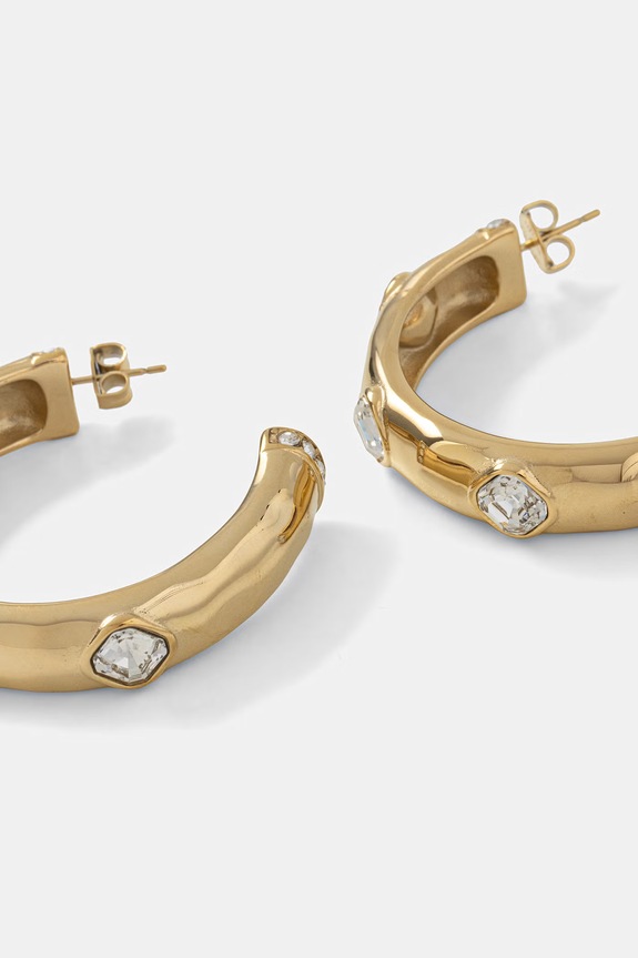 Guess cercei pentru femei, din oțel inoxidabil cu zirconiu cubic MAMOUNIA JUBE05.314JW aur AA00