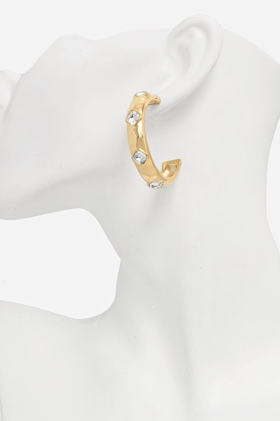 Accesorii Guess cercei pentru femei, din oțel inoxidabil cu zirconiu cubic MAMOUNIA JUBE05.314JW aur