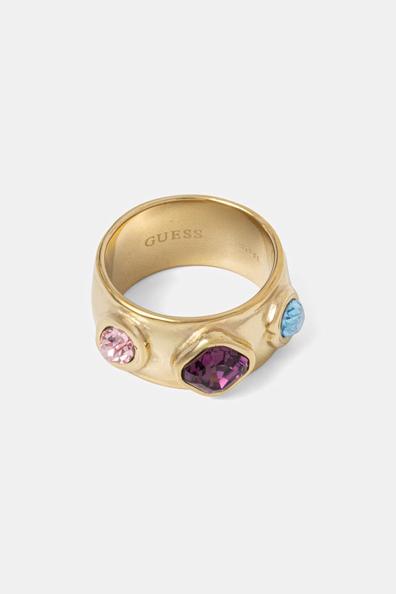 Guess inel pentru femei, din oțel inoxidabil MAMOUNIA aur JUBR05.315JW