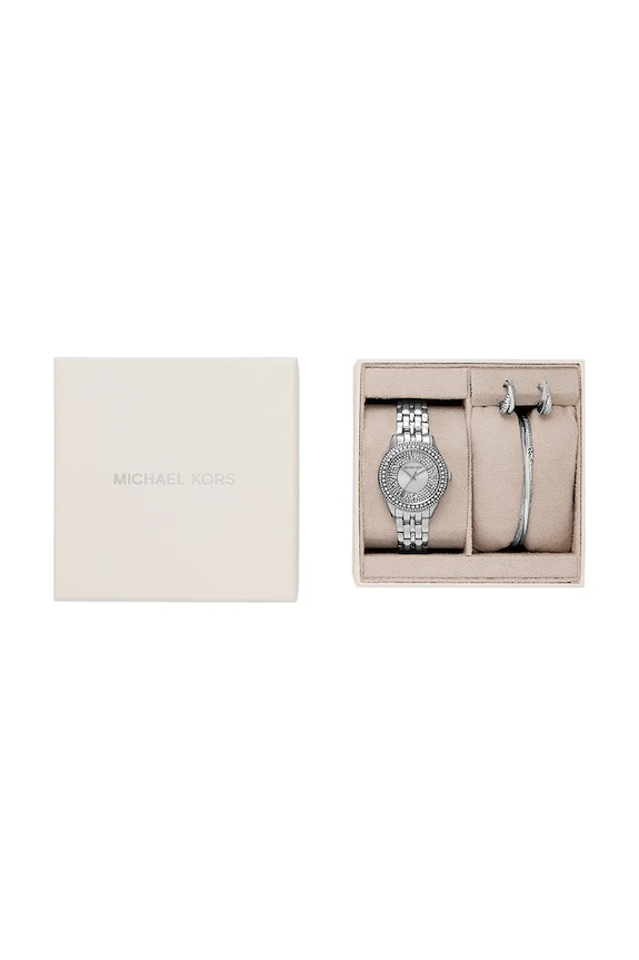 Hodinky, náramok a náušnice Michael Kors strieborná MK4975SET