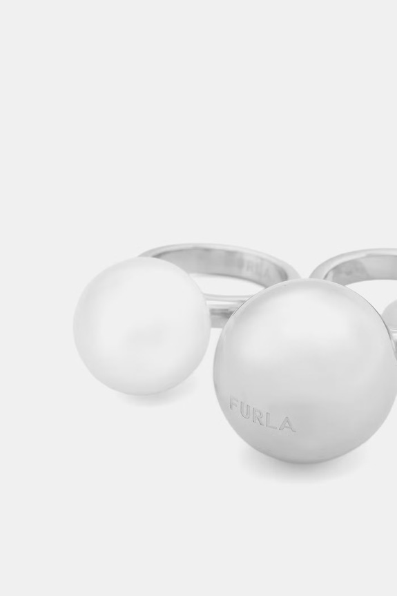 Furla pierścionek damski metalowy 2-pack FJ1608RT6 srebrny AA00